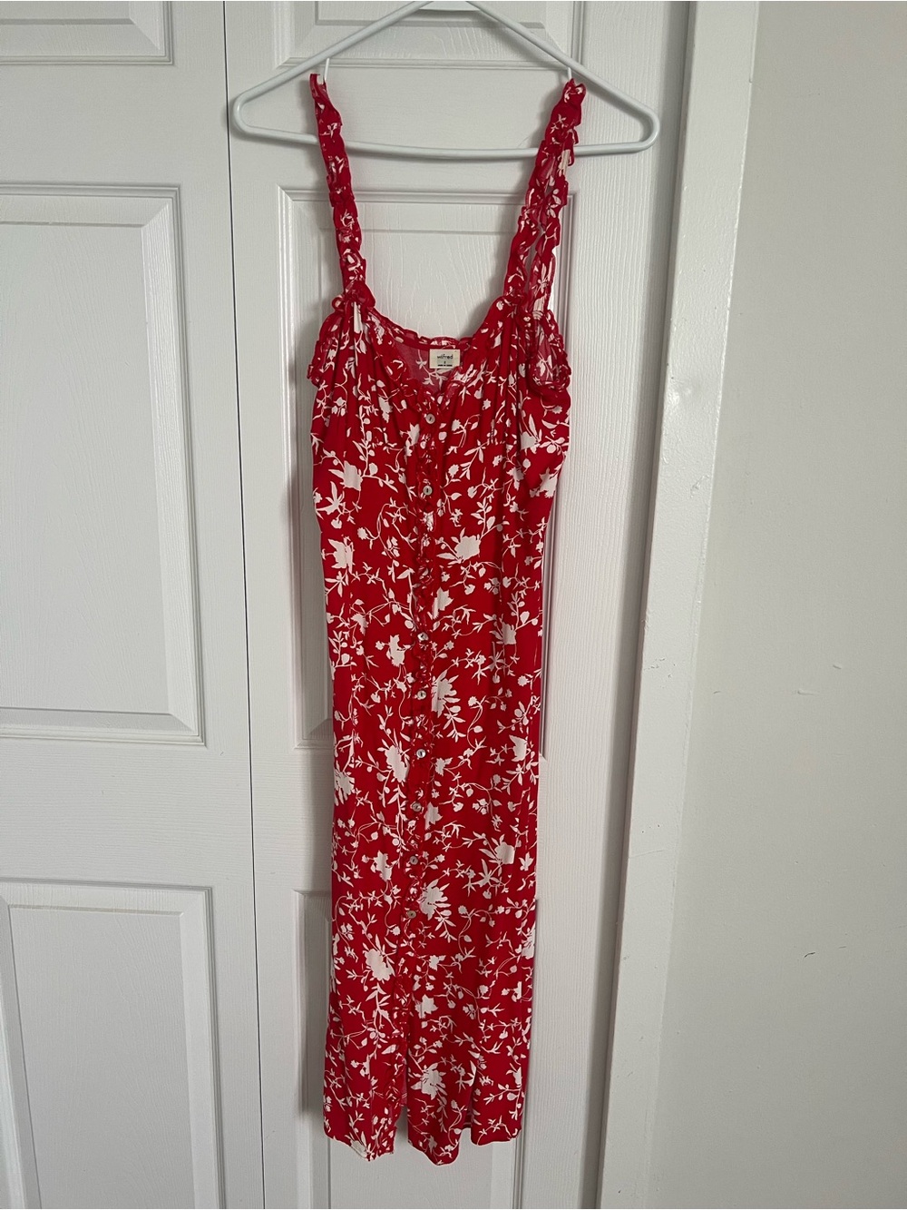 Wilfred Red and White Floral Maxi Dress